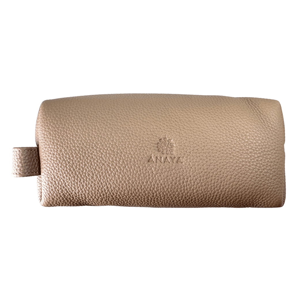 Calf Leather Pouch Set Light Grey