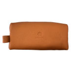 Calf Leather Pouch Set Brown