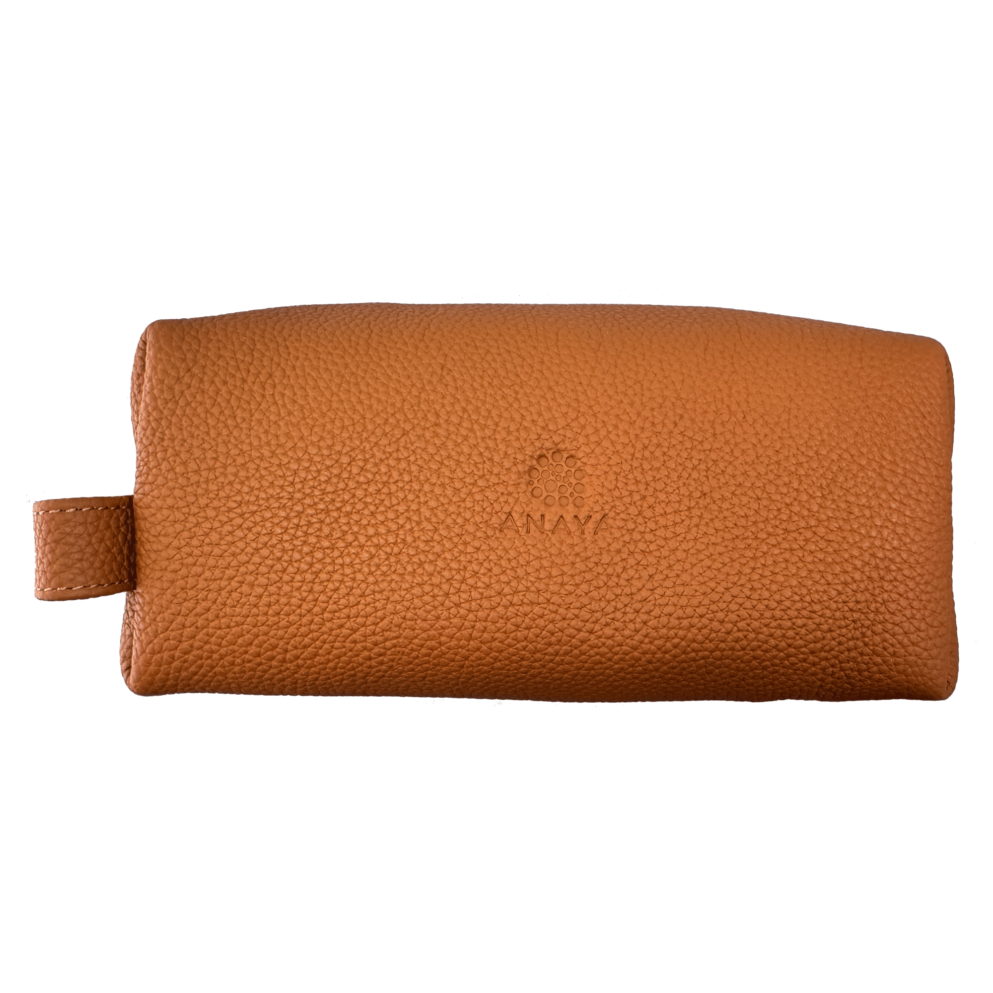 Calf Leather Pouch Set Brown
