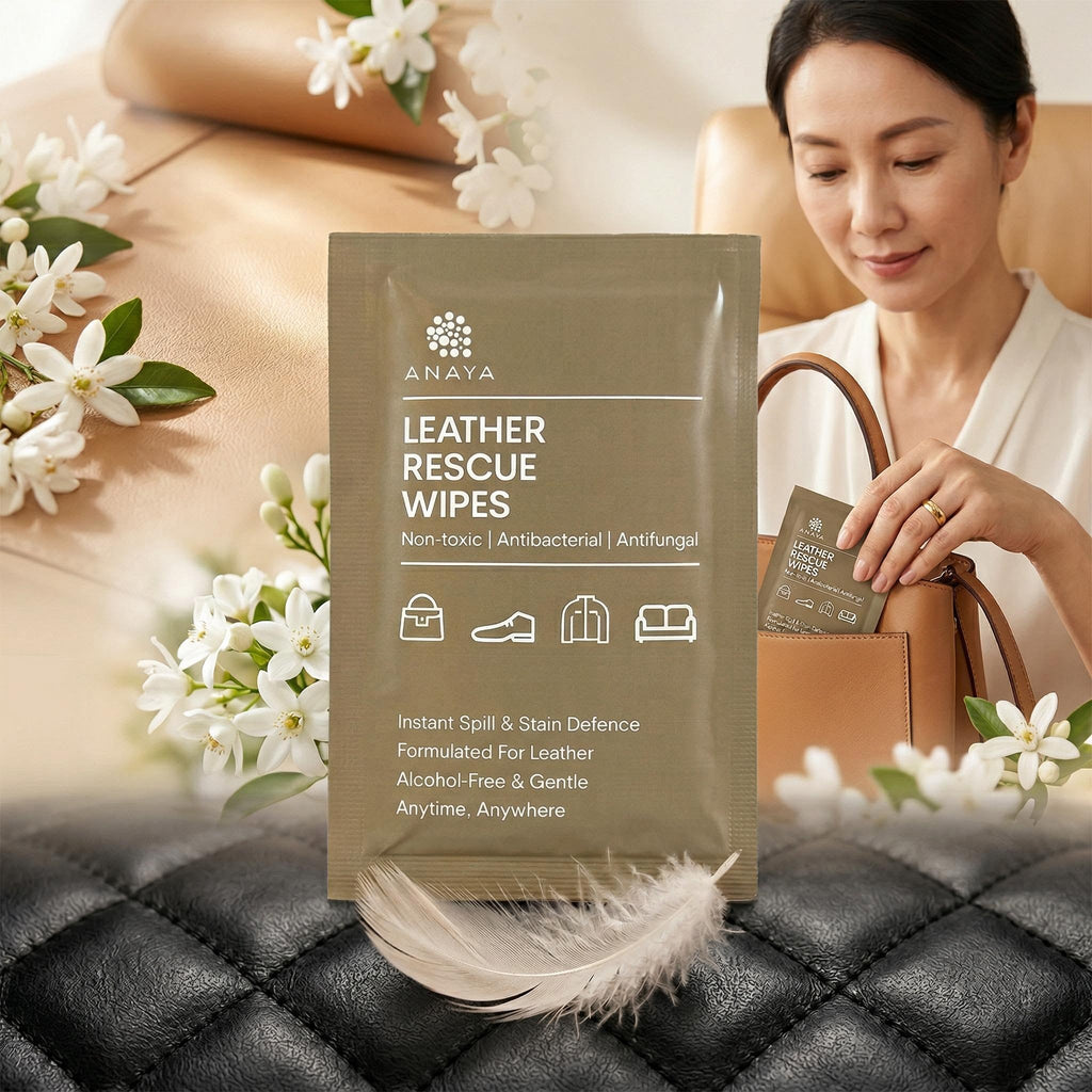 Leather Rescue Wipes in use